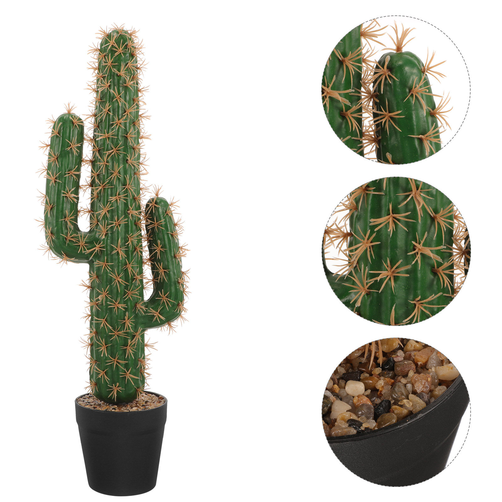 Bonsai Garden Ideas - Lifelike Artificial Cactus Plant in Pot