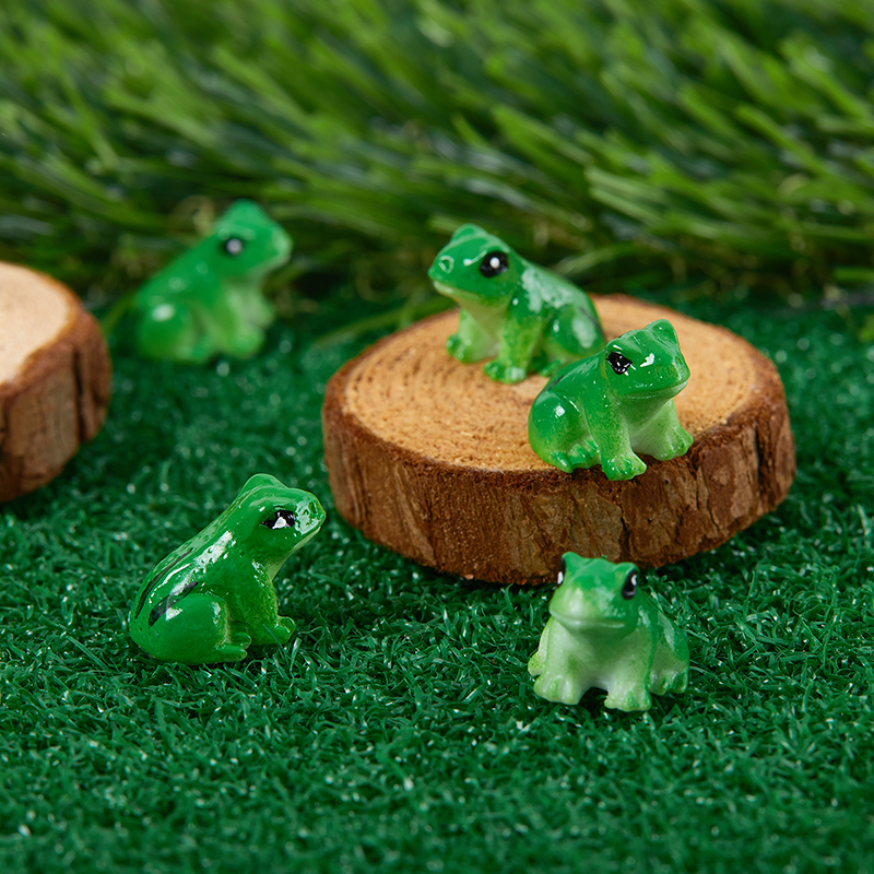 Bonsai Garden Layout - 5/10Pcs Mini Resin Frog Figurines Tiny
