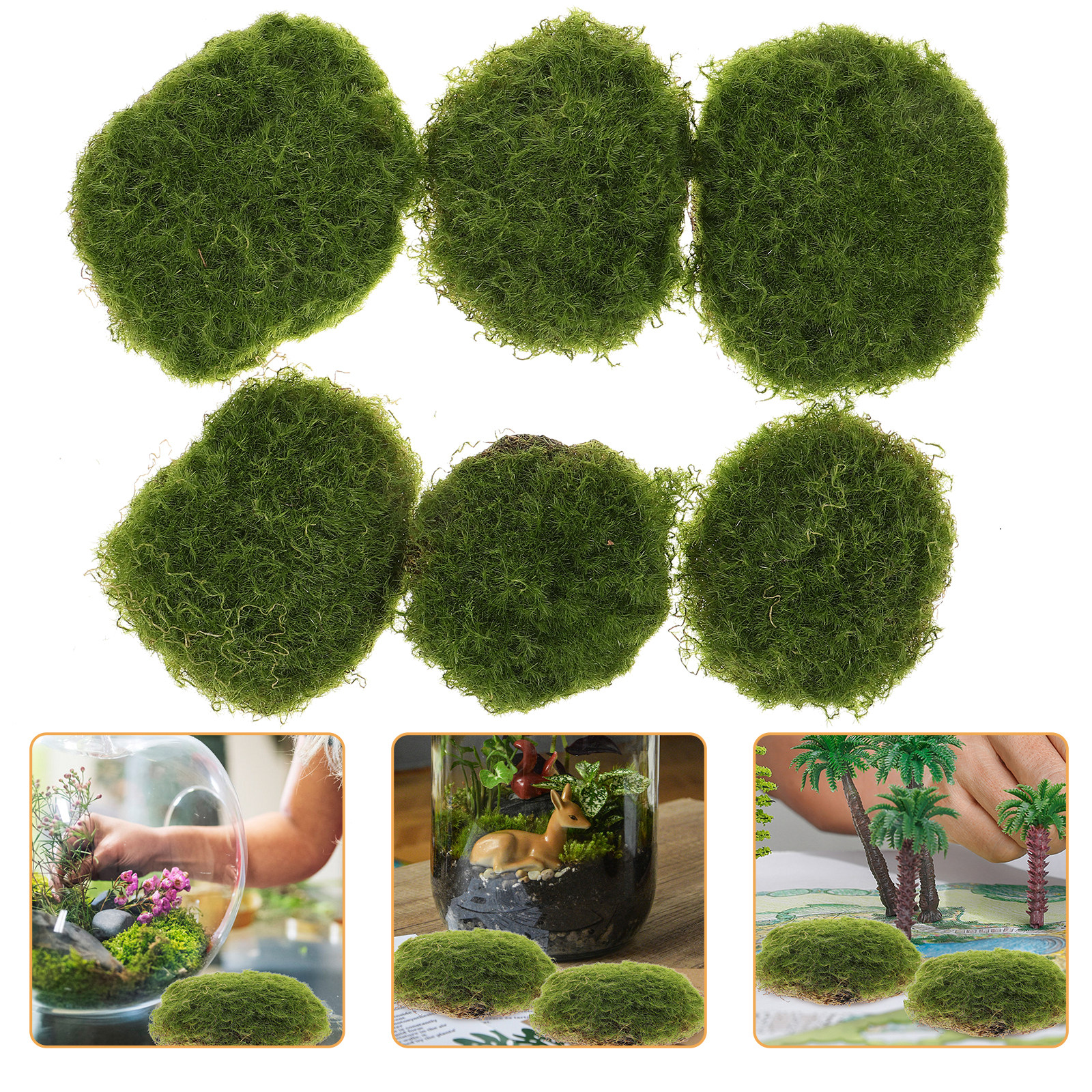 Bonsai Garden Layout - 6Pcs Premium Artificial Moss Rocks Versatile