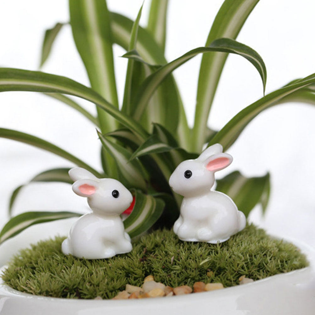 20Pcs Rabbit Ornament Resin Cr - Bonsai Garden Layout review and price