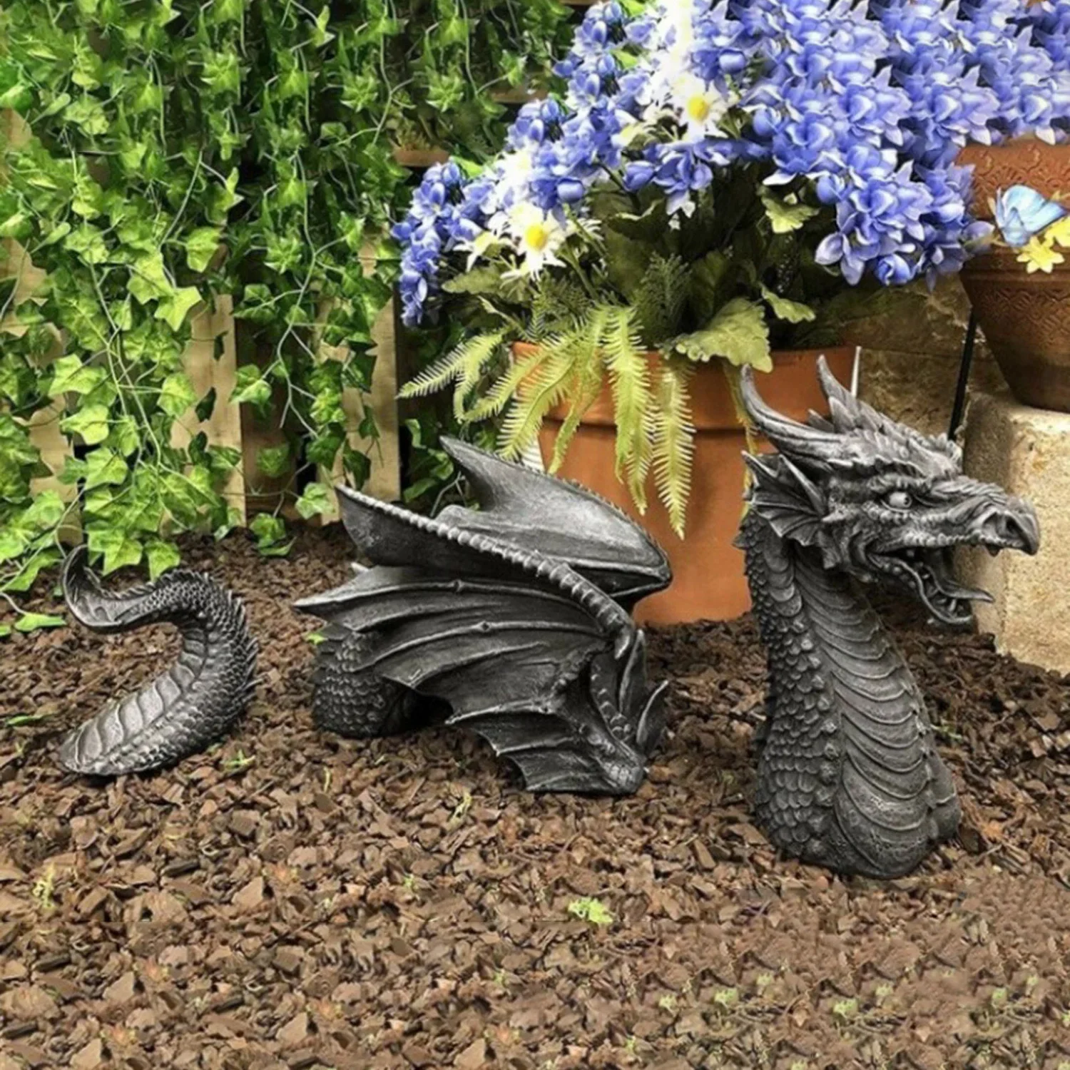 Dragon Sculptures Resin Giant  - Bonsai Garden Ideas review and price