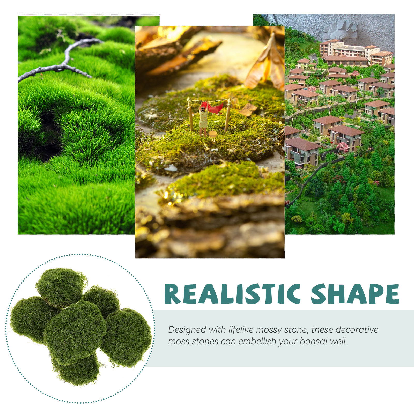 6Pcs Premium Artificial Moss R - Bonsai Garden Layout review and price