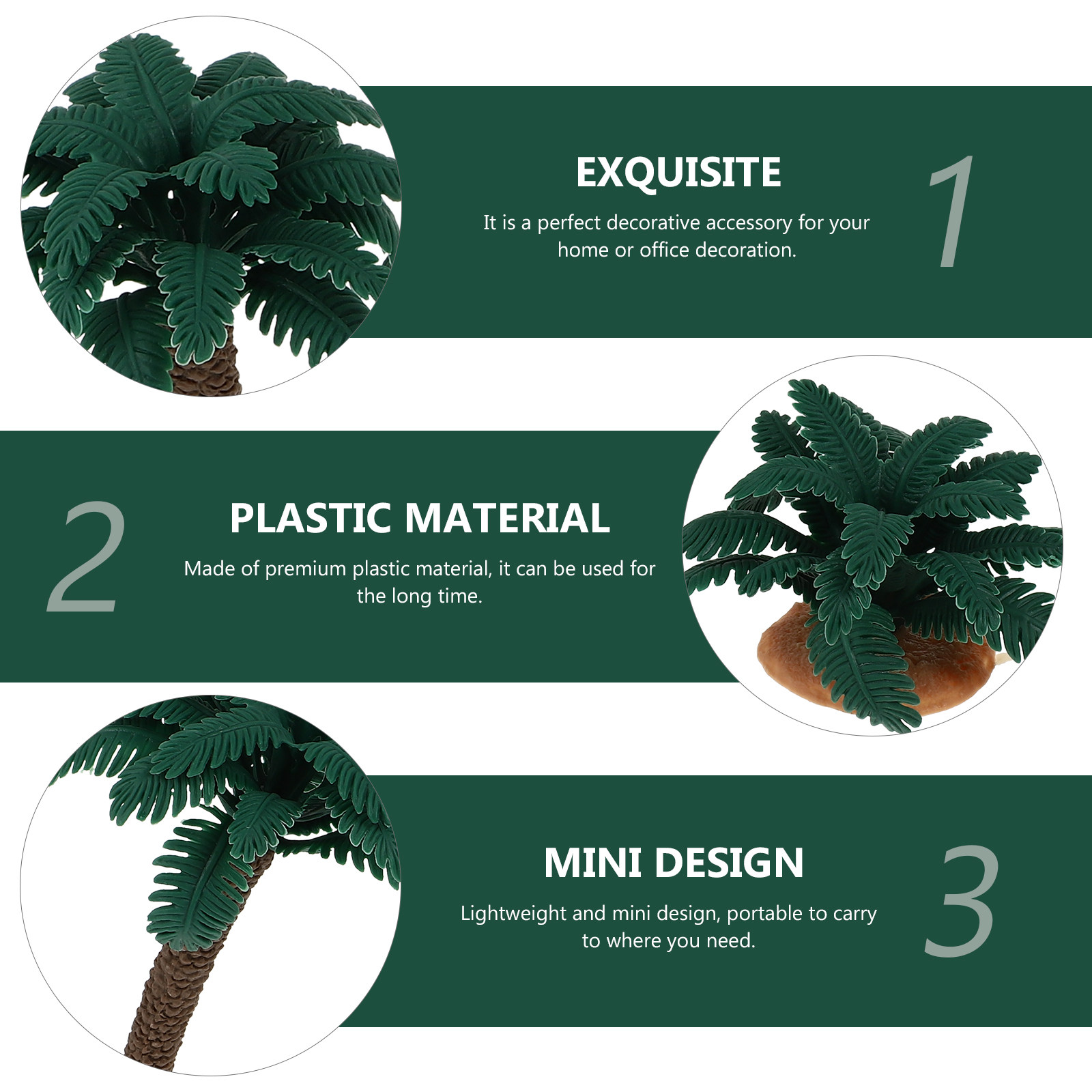 3Pcs Palm Tree Shaped Mini Gar - Bonsai Garden Layout review and price
